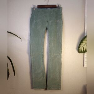 Free People Straight Leg Jeans in Sage Green